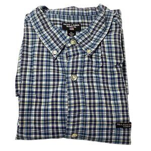 Ralph Lauren Jeans Co Button Down Plaid Long Sleeve Shirt Men’s Size XL